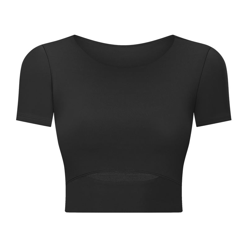 Workout Crop Top | Slim Fit Gym Top With Buttery Soft Fabric And Padded Support