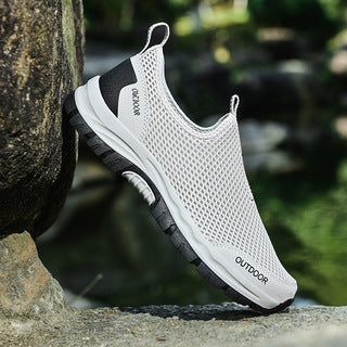 Breathable Slip-On Shoes | Lightweight Hollow Design Lazy Shoes For Men