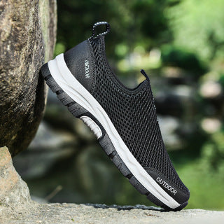 Breathable Slip-On Shoes | Lightweight Hollow Design Lazy Shoes For Men