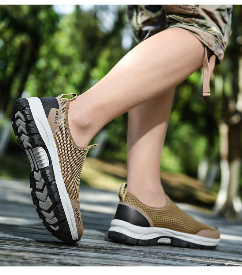 Breathable Slip-On Shoes | Lightweight Hollow Design Lazy Shoes For Men