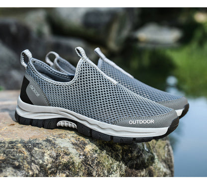 Breathable Slip-On Shoes | Lightweight Hollow Design Lazy Shoes For Men