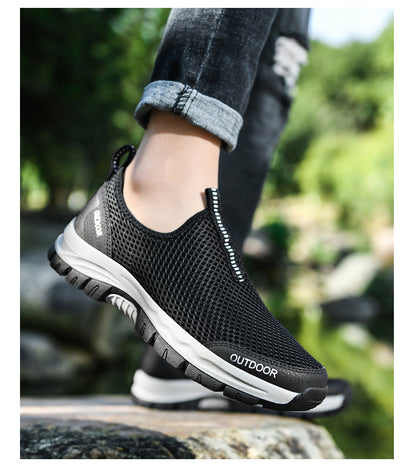 Breathable Slip-On Shoes | Lightweight Hollow Design Lazy Shoes For Men