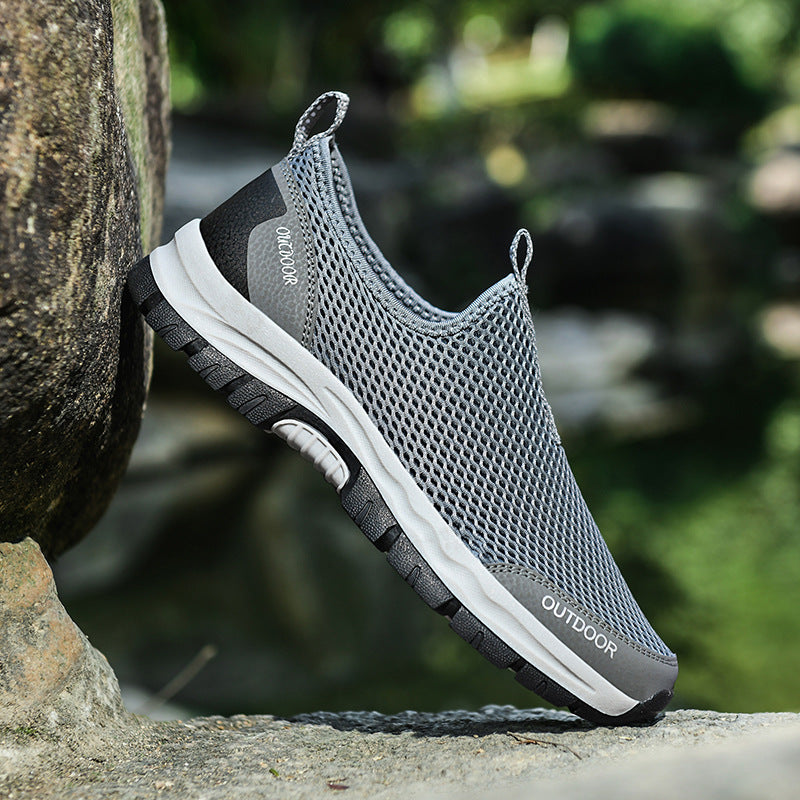Breathable Slip-On Shoes | Lightweight Hollow Design Lazy Shoes For Men