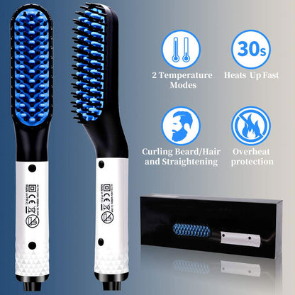Beard Straightener Comb - Electric Hot Comb With MCH Heating Technology