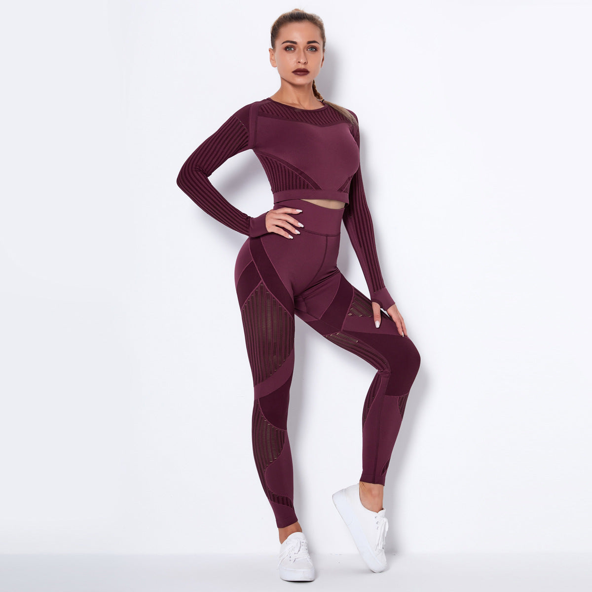 Seamless Yoga Suit | Breathable Workout Clothes | Nylon Spandex Blend Activewear