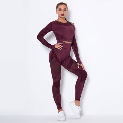 Seamless Yoga Suit | Breathable Workout Clothes | Nylon Spandex Blend Activewear