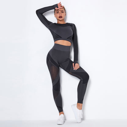 Seamless Yoga Suit | Breathable Workout Clothes | Nylon Spandex Blend Activewear