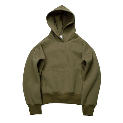 Cotton Lapel Hoodie - Oversized Hedging Style Sweatshirt With Breathable Fabric