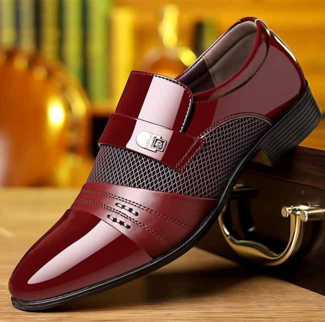 Men's Leather Shoes | Stylish Pointed Toe Casual Footwear With Rubber Sole