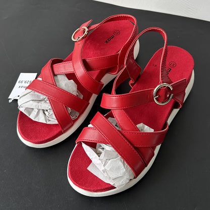 Round Toe Sandals – Comfortable Women Sandals With Button Closure