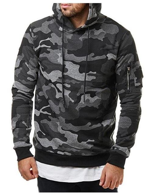 Camouflage Hoodies Men | Full Sleeve Polyester Hooded Sweatshirt