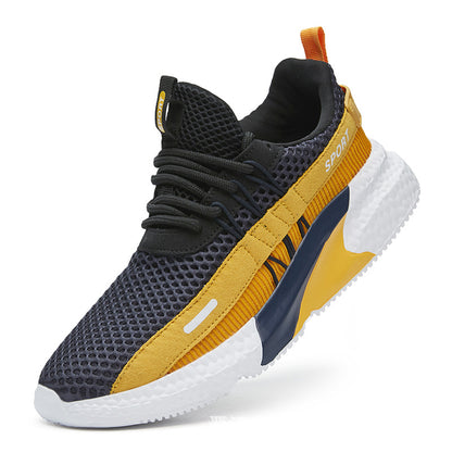 Men's Running Shoes - Lightweight Mesh Sports Sneakers With Rubber Sole