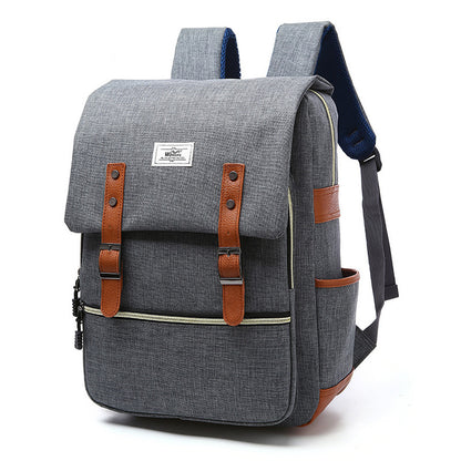 Canvas Backpack – Vintage School Bag With USB Charging Travel Pack