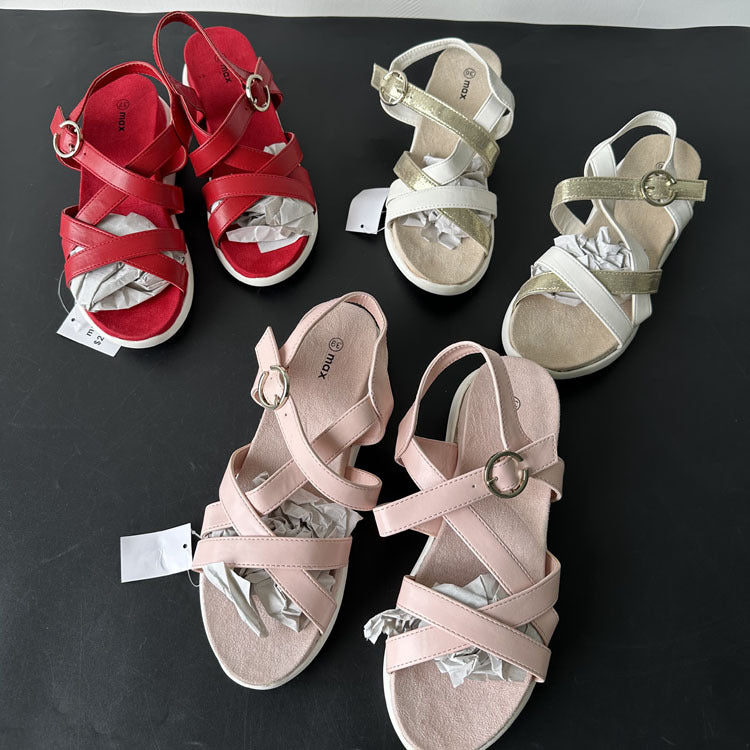 Round Toe Sandals – Comfortable Women Sandals With Button Closure