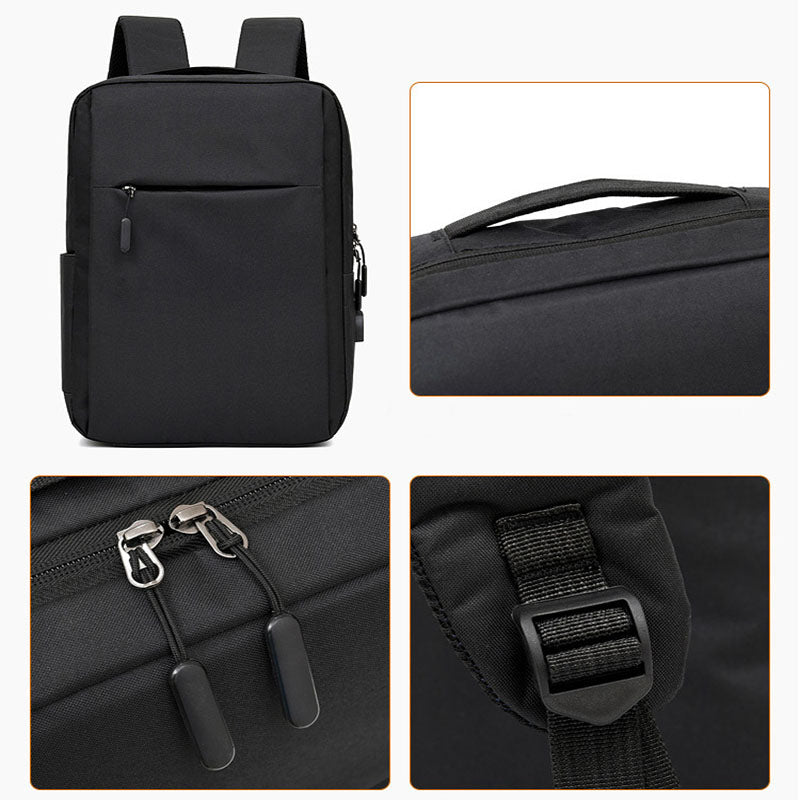 Laptop Backpack USB With Air Cushion Straps – Business Nylon Bag