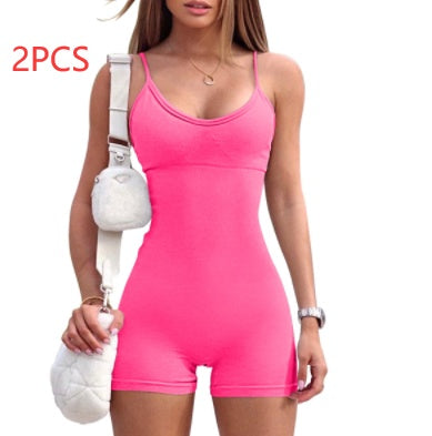 Yoga Workout Romper - Tight Spandex Nylon Jumpsuit For Women | Stylish Fitness Wear
