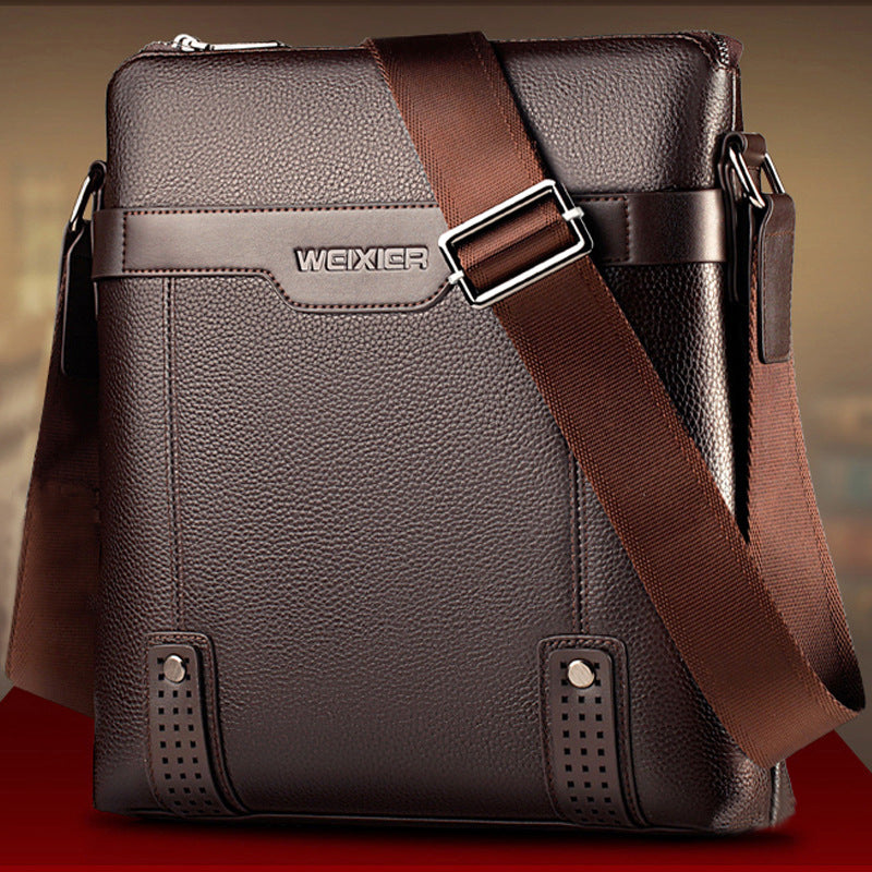 Men Messenger Bags | Stylish PU Leather Crossbody With Zipper Closure