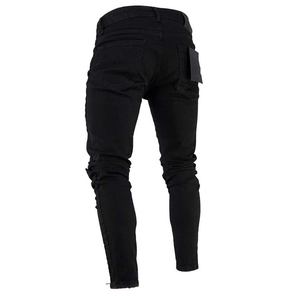 Men's Pencil Pants | Slim Casual Jeans | Low Waist Thin Elastic Trousers