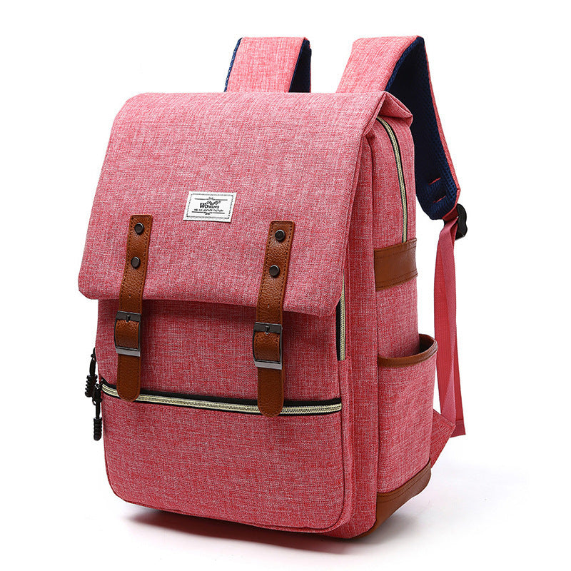 Canvas Backpack – Vintage School Bag With USB Charging Travel Pack