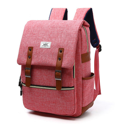 Canvas Backpack – Vintage School Bag With USB Charging Travel Pack