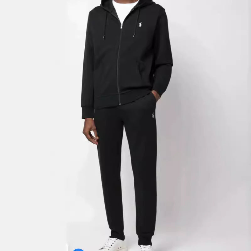 Men's Sweater Suit - Comfortable Hoodie And Pants Combo, Polyester Fiber Clothing
