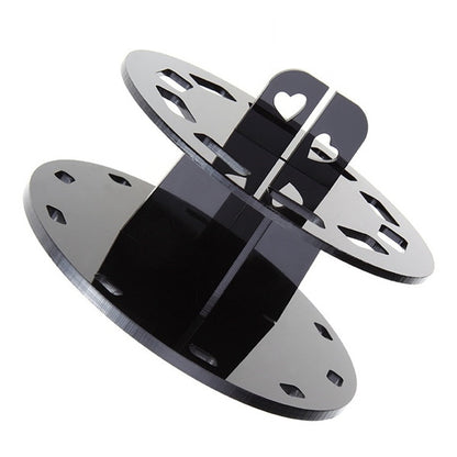 Makeup Brush Holder | Round 10 Hole Black Plastic Organizer