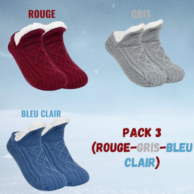 Winter Woolen Socks - Thick Indoor Slipper Socks With Non Slip Grip