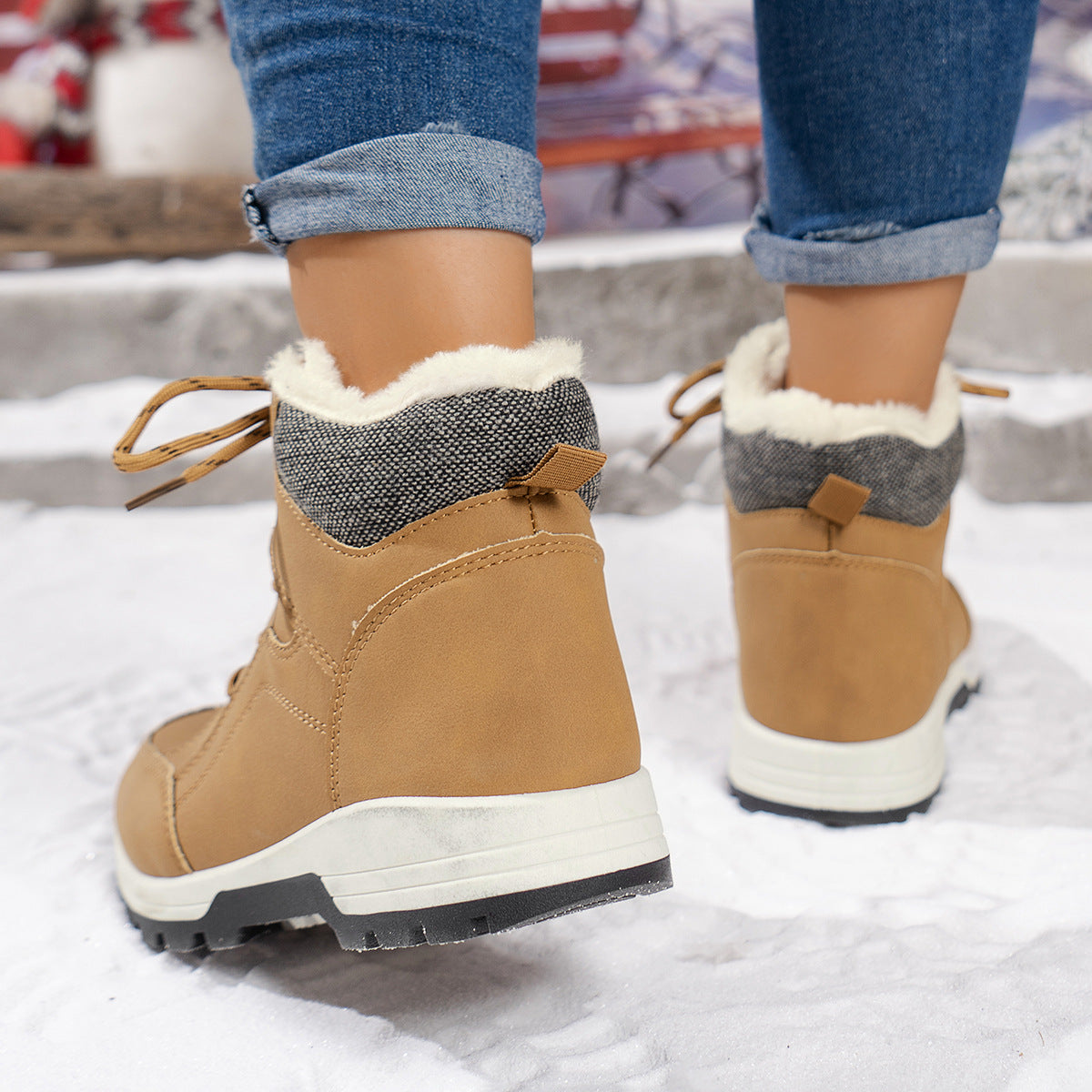 Women's Suede Boots | Warm Winter Footwear With Non Slip Rubber Sole