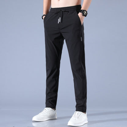 Summer Ice Silk Pants | Men's Breathable Business Casual Stretch Trousers