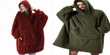 Hoodie Sweatshirt - Double Sided Fleece, Big Pocket, Comfortable Cozy Pullover