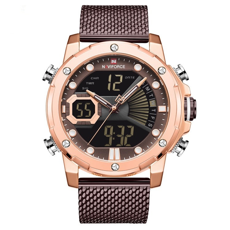 Sports Watch Men | Durable Alloy Case Watch With Stainless Steel Strap