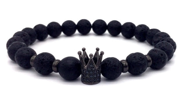 Men Bracelet | Crown Design Metal Wristband | Durable Adjustable Band