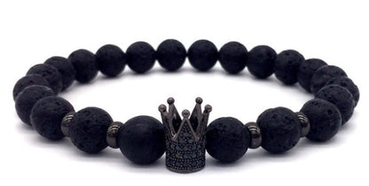 Men Bracelet | Crown Design Metal Wristband | Durable Adjustable Band