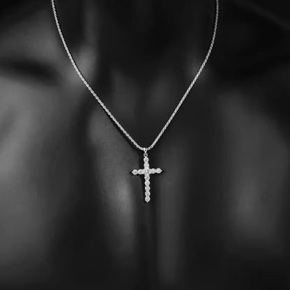 Sterling Silver Cross Necklace | Durable 925 Silver Chain | Hypoallergenic Jewelry