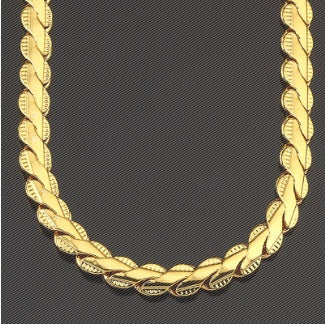 Fashion Necklace | Unisex Copper Jewelry With Diamond Pendant & Snake Bone Chain