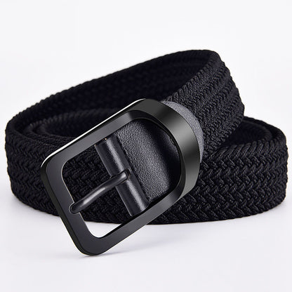 Woven Canvas Belt With Automatic Buckle | Adjustable Casual Waist Accessory