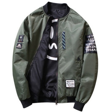 Reversible Flight Jacket | Men's Casual Autumn Winter Jacket | Lightweight Zipper Front