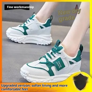 Platform Casual Shoes | White Platform Sneakers With Tech Cushioning Support