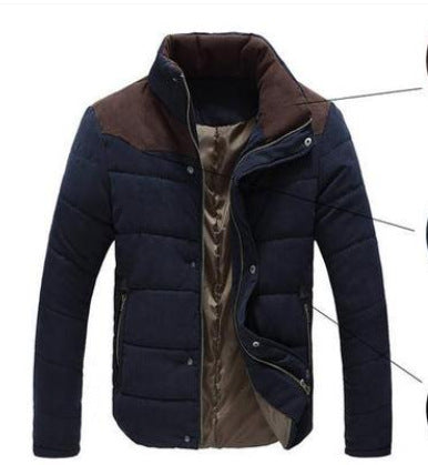 Casual Men's Parkas | Warm Windbreaker Coats | Polyester Fiber Outerwear
