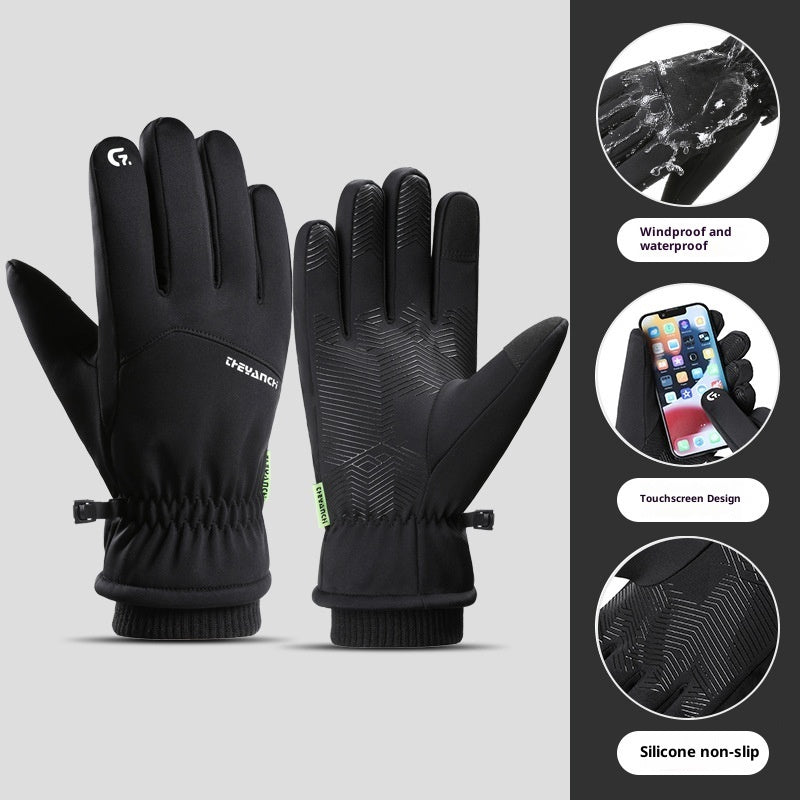 Waterproof Winter Gloves | Cold Resistant Fleece Lined Finger Style Gloves