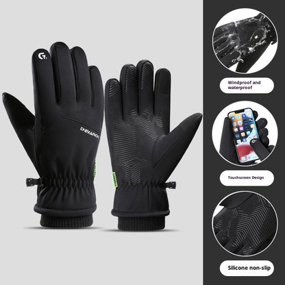 Waterproof Winter Gloves | Cold Resistant Fleece Lined Finger Style Gloves