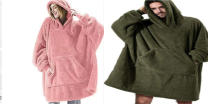 Hoodie Sweatshirt - Double Sided Fleece, Big Pocket, Comfortable Cozy Pullover
