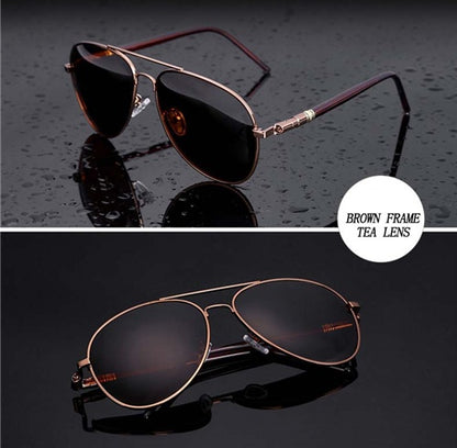 Polarized Driver Sunglasses | Mirror Lens TAC Lens Sunglasses | Alloy Metal Frame
