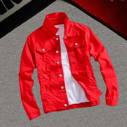 Denim Jacket Men | Lightweight Vinylon Fabric Casual Outerwear Coat