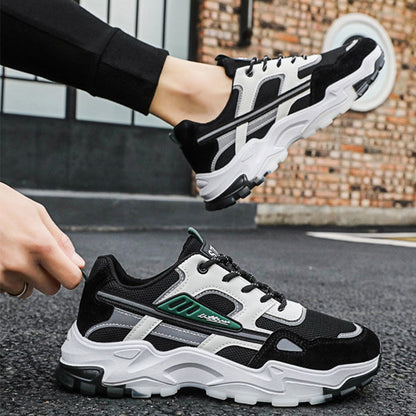 Lace-Up Sneakers Men | Breathable Running Shoes With Mesh Upper Design