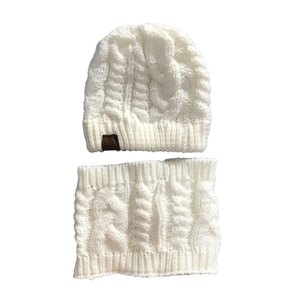 Knitted Winter Hat Set - Women's Warm Knit Caps With Windproof Balaclava Scarf