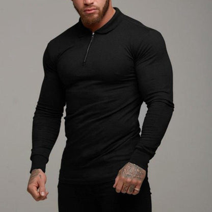 Men Long Sleeve Shirt Slim Fit Polo | Lycra Fabric Tee | Comfortable Stylish Top
