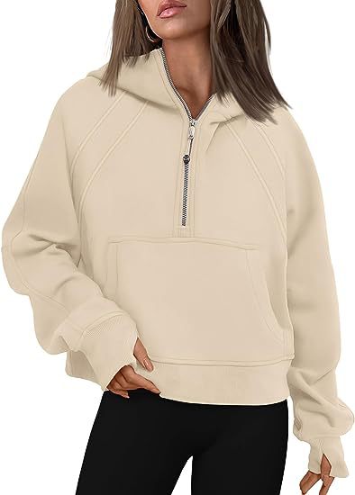 Zipper Hoodies Women | Loose Sport Tops With Pocket | Long Sleeve Pullover Sweater