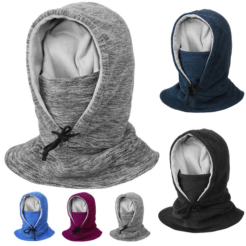 Winter Cycling Cap - Windproof Thickened Pullover Hat With Cold-Proof Scarf For Men Women