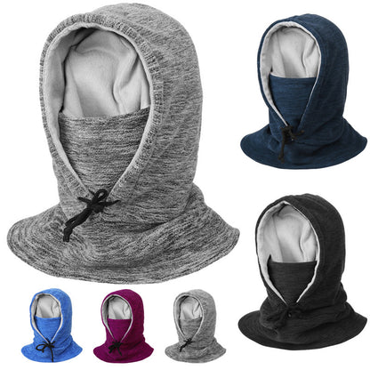 Winter Cycling Cap - Windproof Thickened Pullover Hat With Cold-Proof Scarf For Men Women